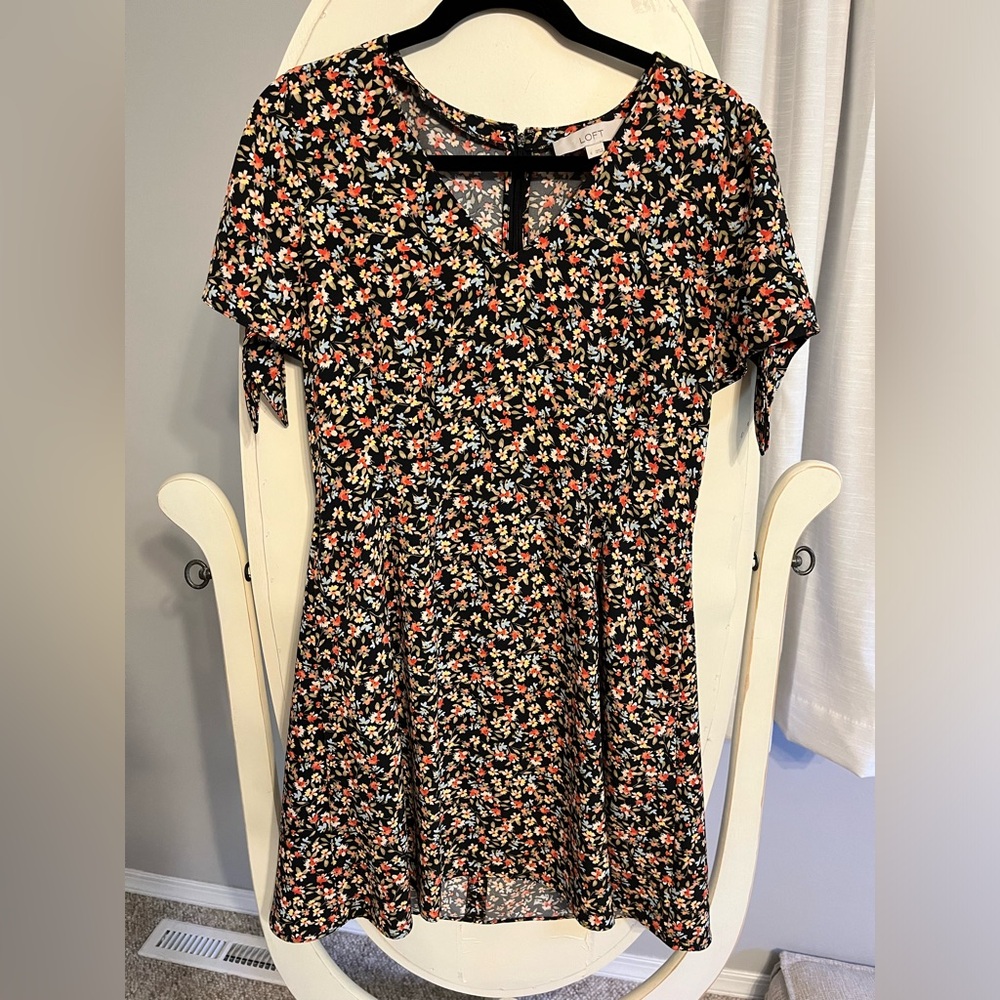 Black flower dress
